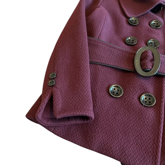 Soia & Kyo Double-Breasted Peacoat Jacket w/ Belt Button Up Size Medium Women's - Picture 3 of 13